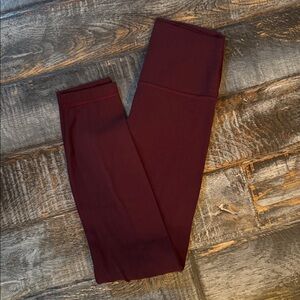 Lululemon align leggings size 4, 25 inch length burgundy color